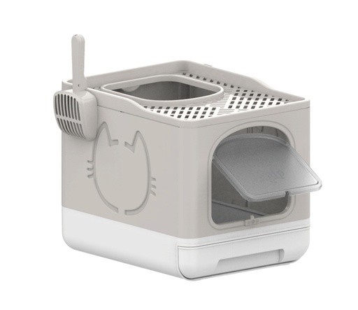 [AFP2498] FOLDABLE CAT LITTER BOX SAND GO FRESH AFP