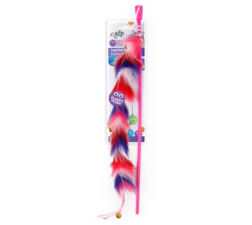 [AFP2810] LONG FLUFF WAND RED FURRY BALL AFP