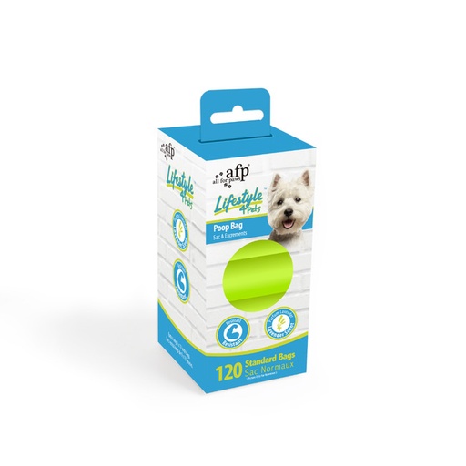 [AFP5775] POOP BAG 8 ROLLS LIFESTYLE 4 PETS AFP