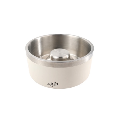 [AFP5715] SLOW FEEDING BOWL WHI. L LIFESTYLE 4 PETS AFP