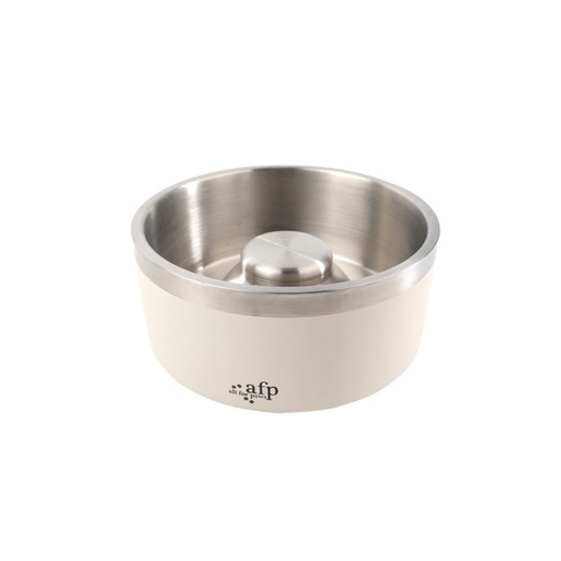 [AFP5710] SLOW FEEDING BOWL WHI. M LIFESTYLE 4 PETS AFP