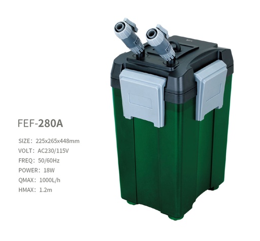 [FEF280] BOYU FILTRO BOTELLON 1000L/H-18W- 4 ETAPAS