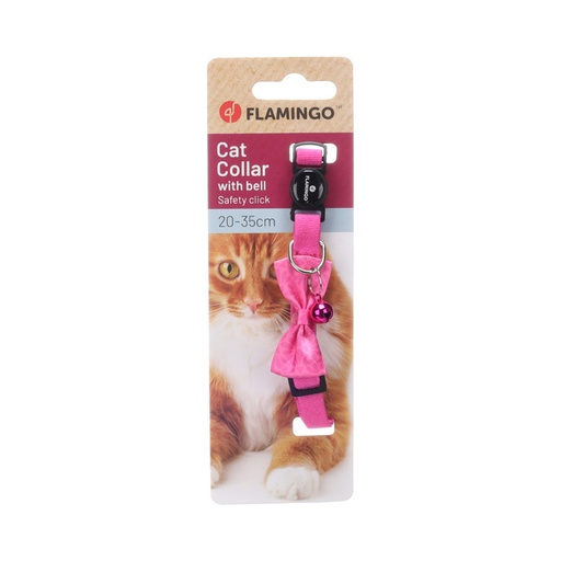 [561736] COLLAR CON LAZO CASTOR ROSA FLAMINGO