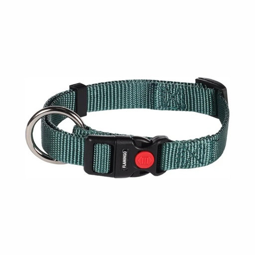 [521859] COLLAR ZIGGI VERDE M 40-55cm 20mm FLAMINGO