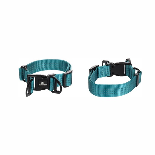 [521703] COLLAR ZORBA TURQUESA M 40-55cm 32mm FLAMINGO