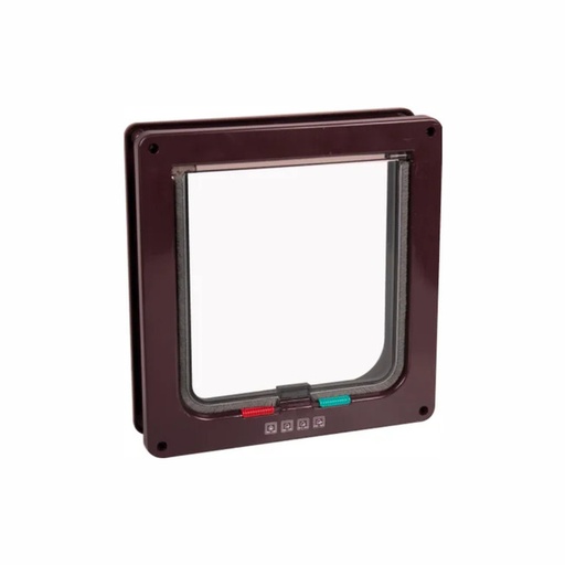 [507517] PUERTA PARA GATOS 4 POS. VEGO MARRÓN FLAMINGO