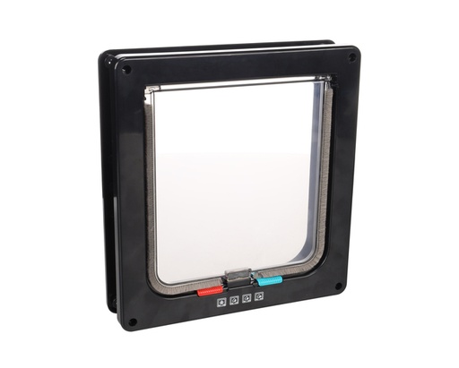 [561496] PUERTA PARA GATOS 4 POS. VEGO NEGRO FLAMINGO