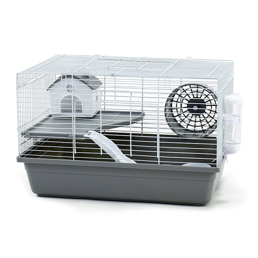 [H4701] HAMSTERA DE 1 NIVEL SIMPLE CON CASITA, RUEDA Y TOBOGAN
