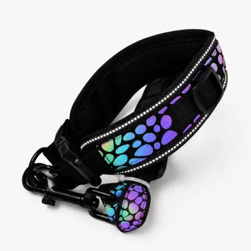[QY032-01-884] SET REFLECTIVO COLLAR + CORREA REFLECTIVA M DEPETS
